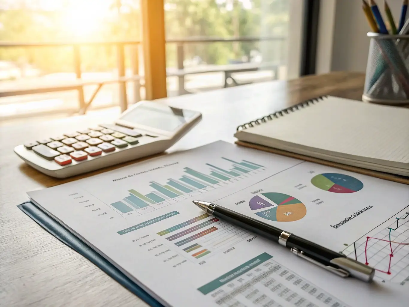 A customizable report showing detailed financial performance metrics, including revenue, expenses, and profitability, tailored to the specific needs of a financial services business.